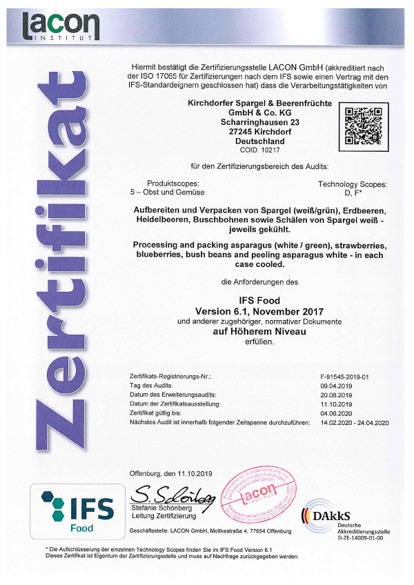 IFS-Zertifikat-Erweiterung